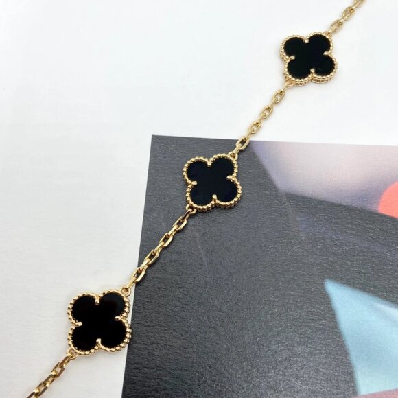 Van Cleef & Arpels 18K gold, black bracelet - Picture 3 of 7
